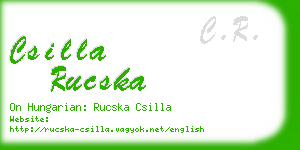 csilla rucska business card